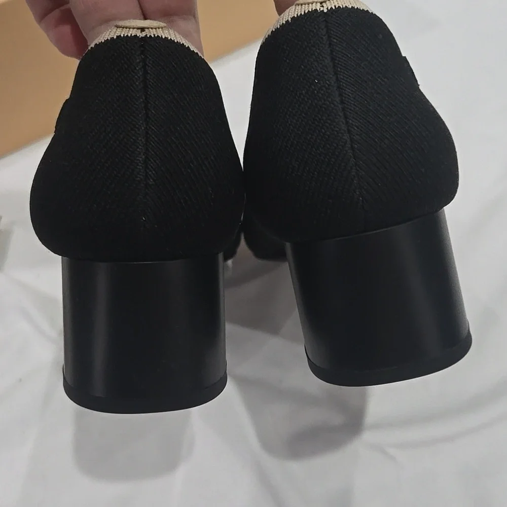 Vivaia Julie Pro Almond Cap Toe Knit Pumps Size 40 NIB - Picture 4 of 10